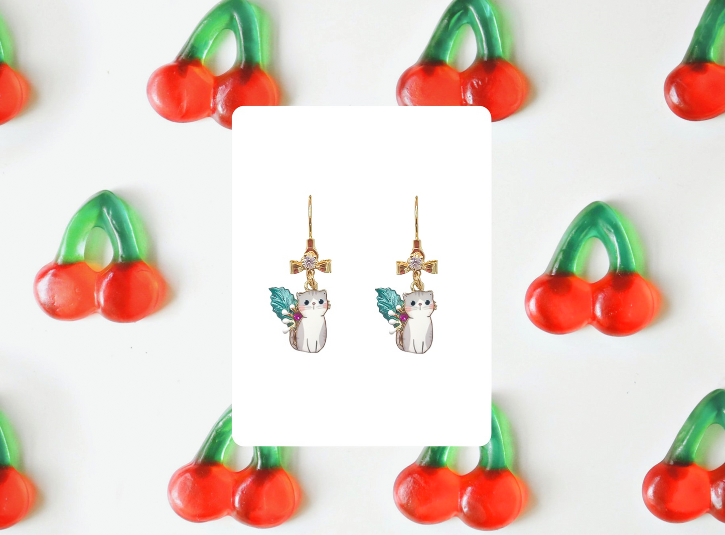 Cat Huggie Earrings