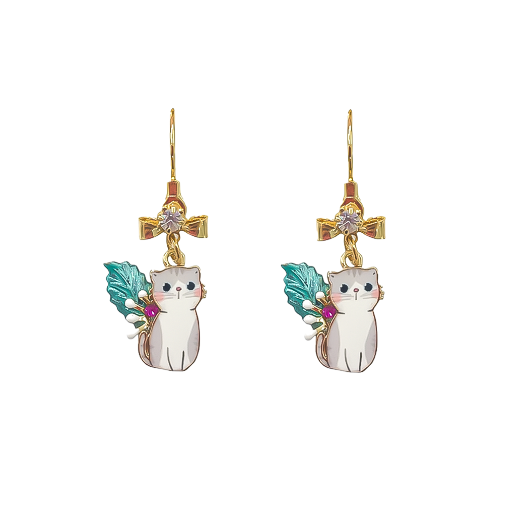 Cat Huggie Earrings