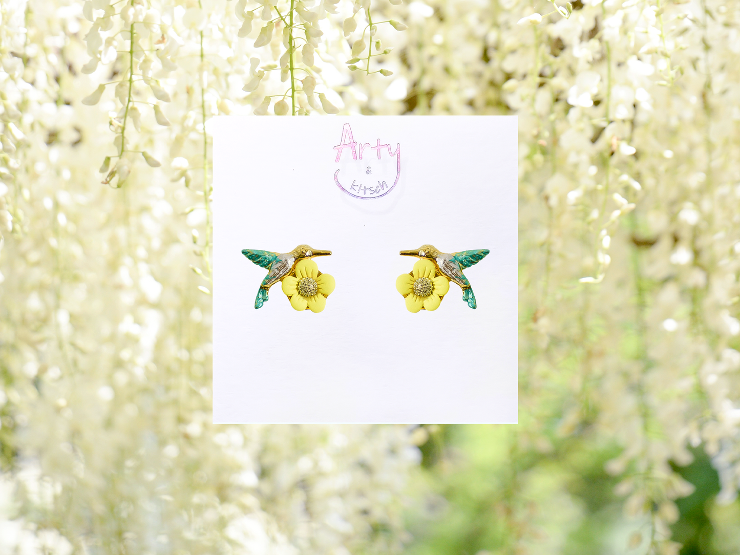 Tiny Blossom & Bird Studs