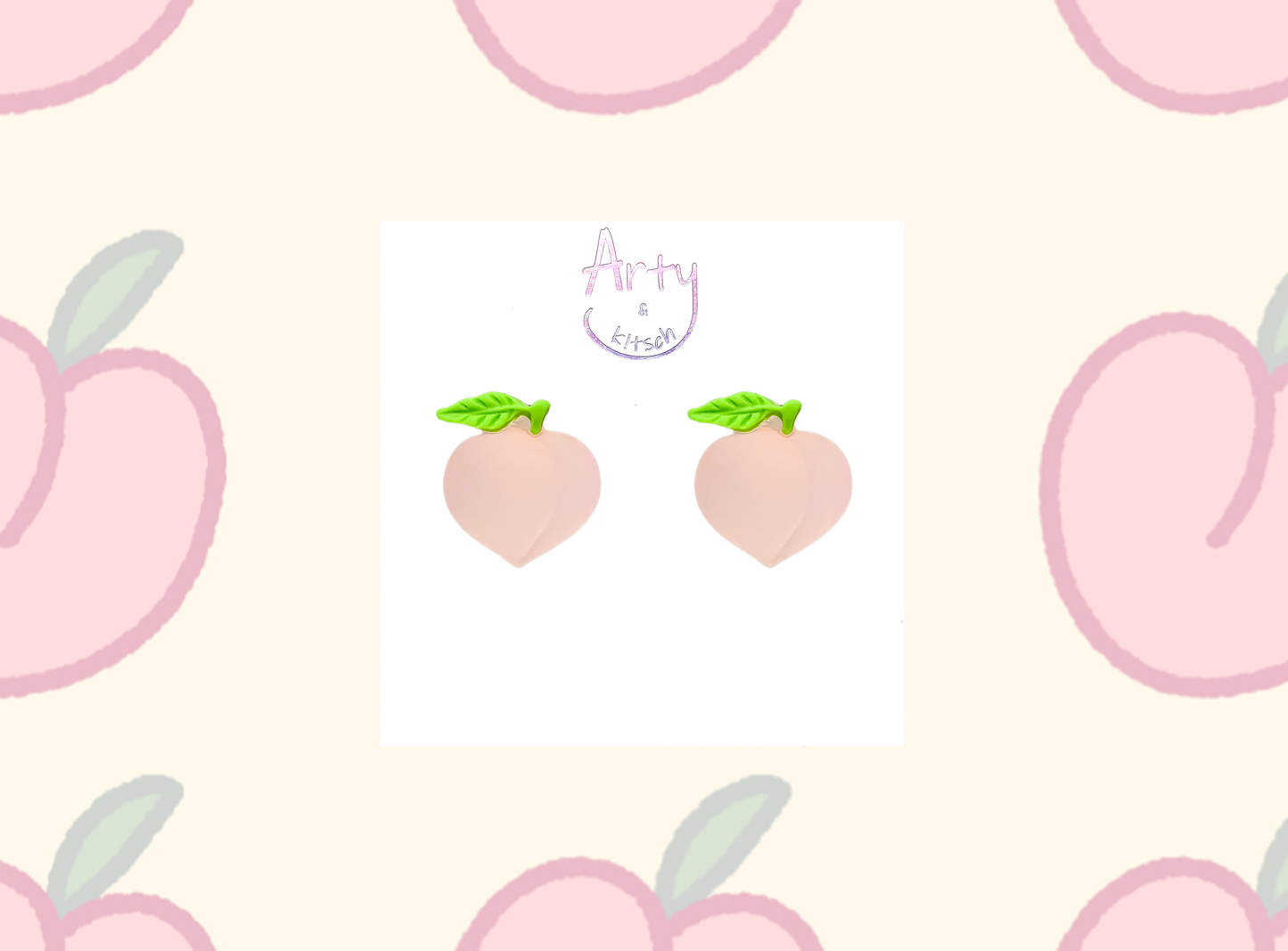 Bold Peach Coral Studs