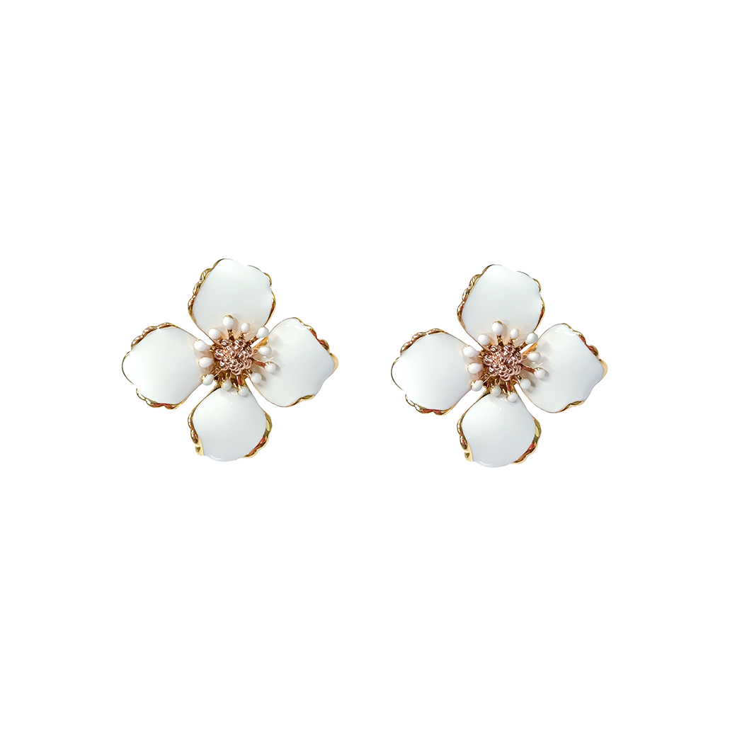 Four Petals Flower Earrings