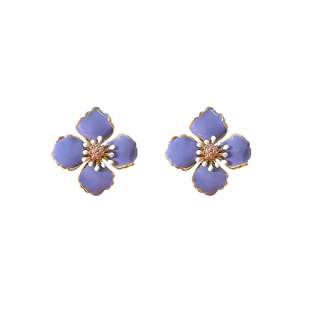 Four Petals Flower Earrings