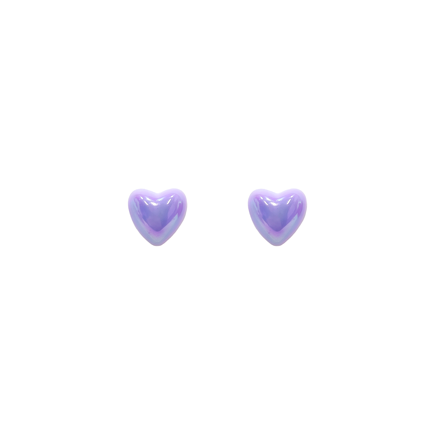 Glossy Pop Heart Studs