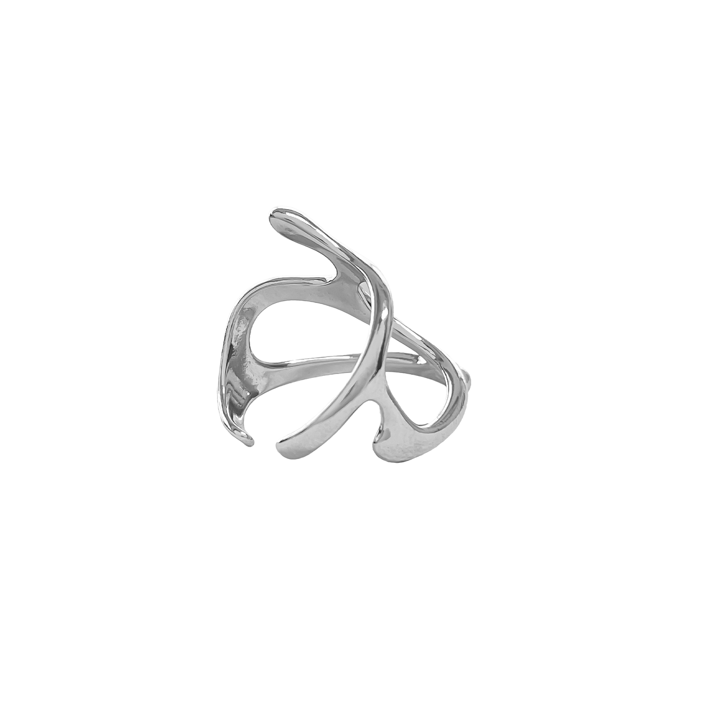 Unique Fluid Silver Ring
