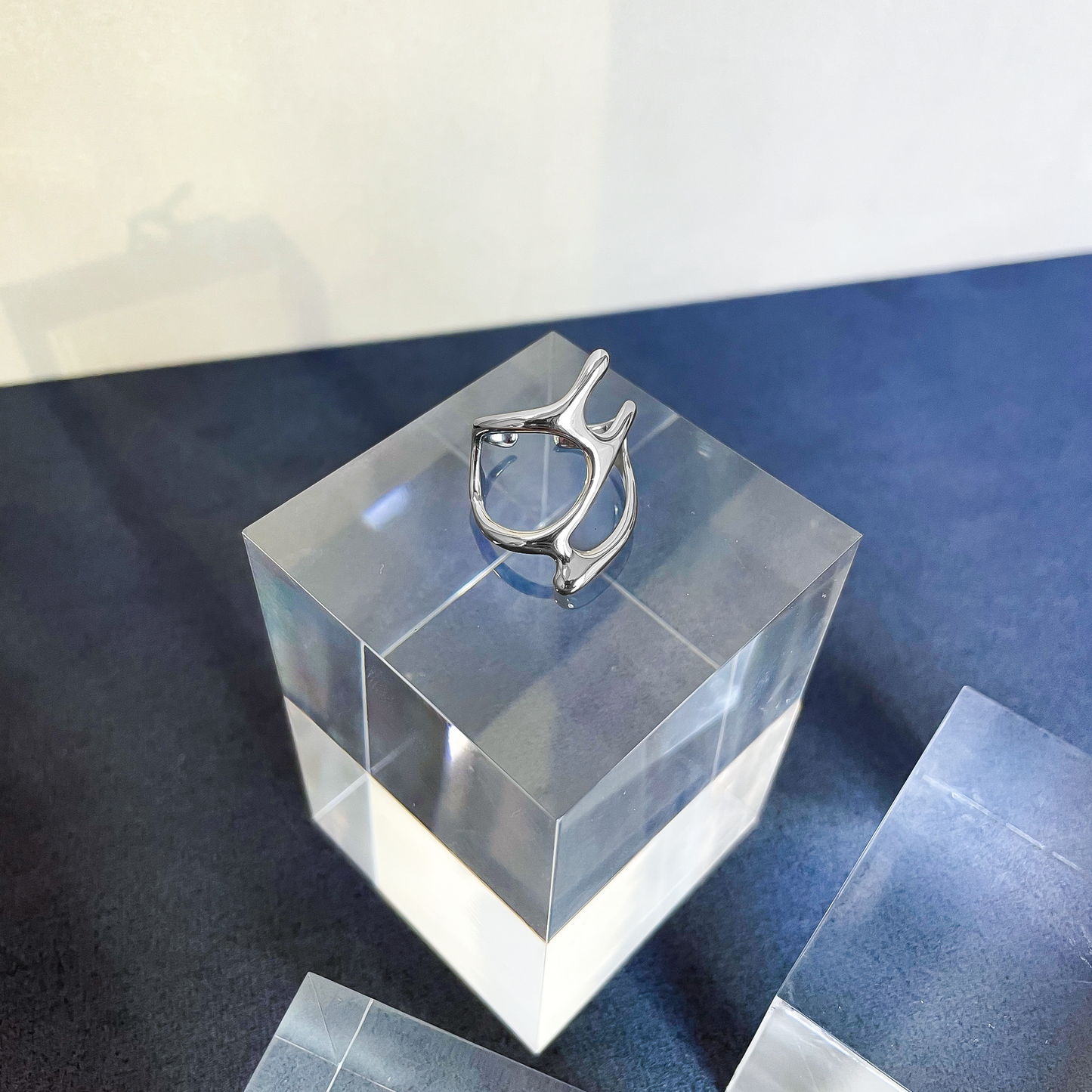 Unique Fluid Silver Ring
