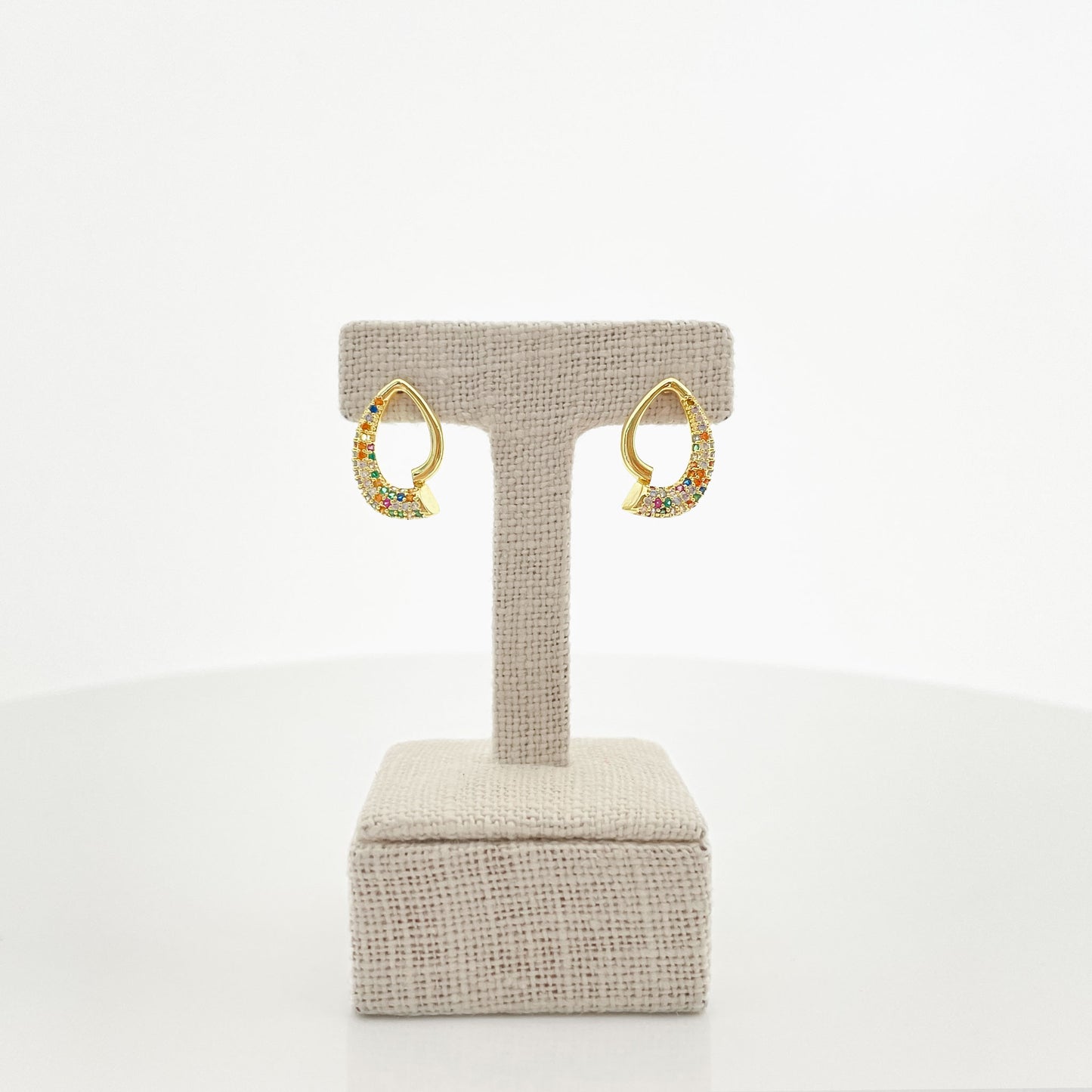 Rainbow Sparkle CZ Earrings