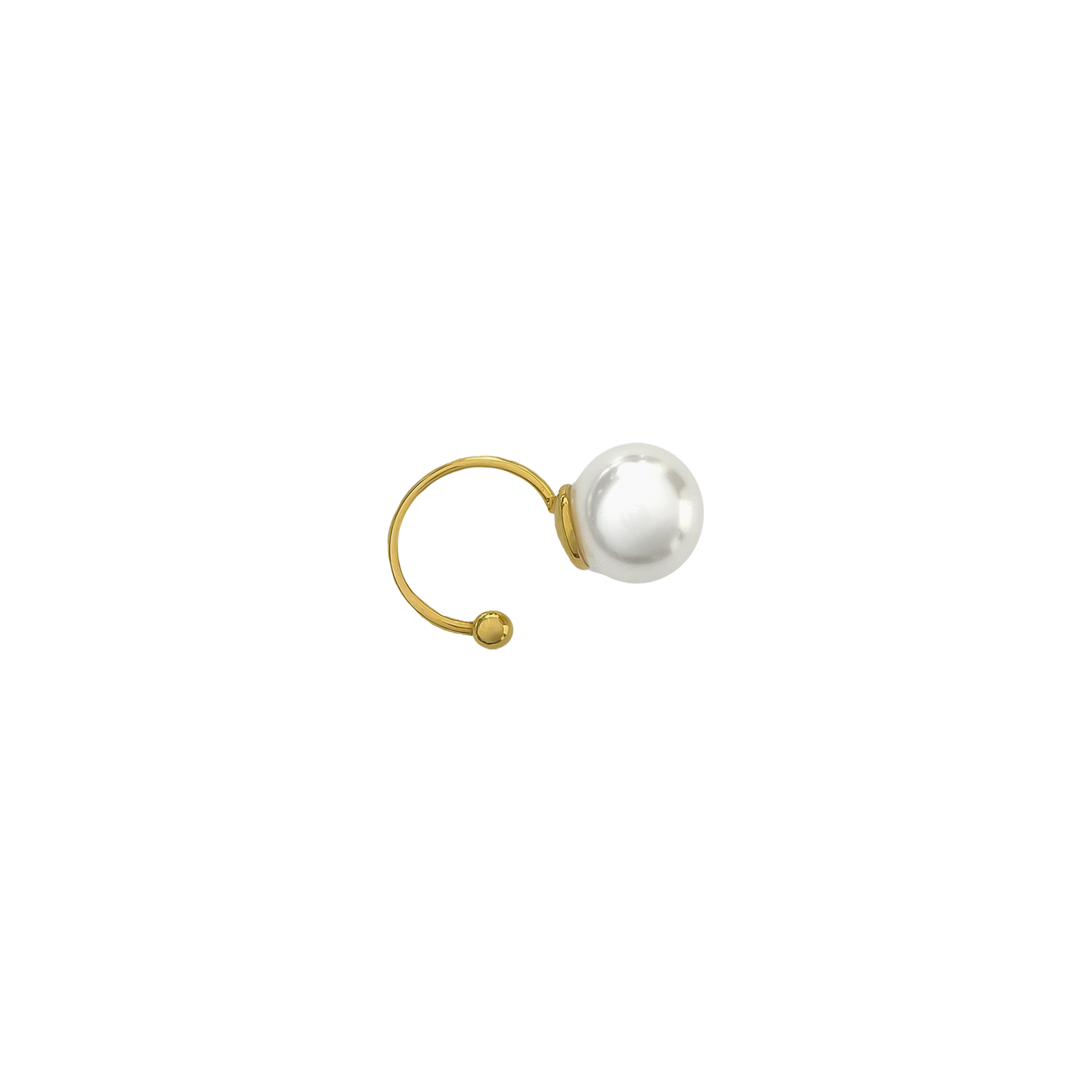 Sleek Line Pearl Ear Cuff