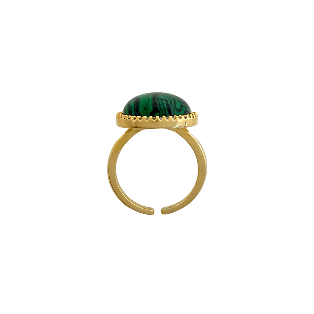 Bold Malachite Ring
