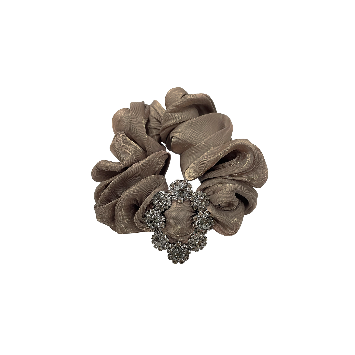 Oval CZ Pendant Scrunchie