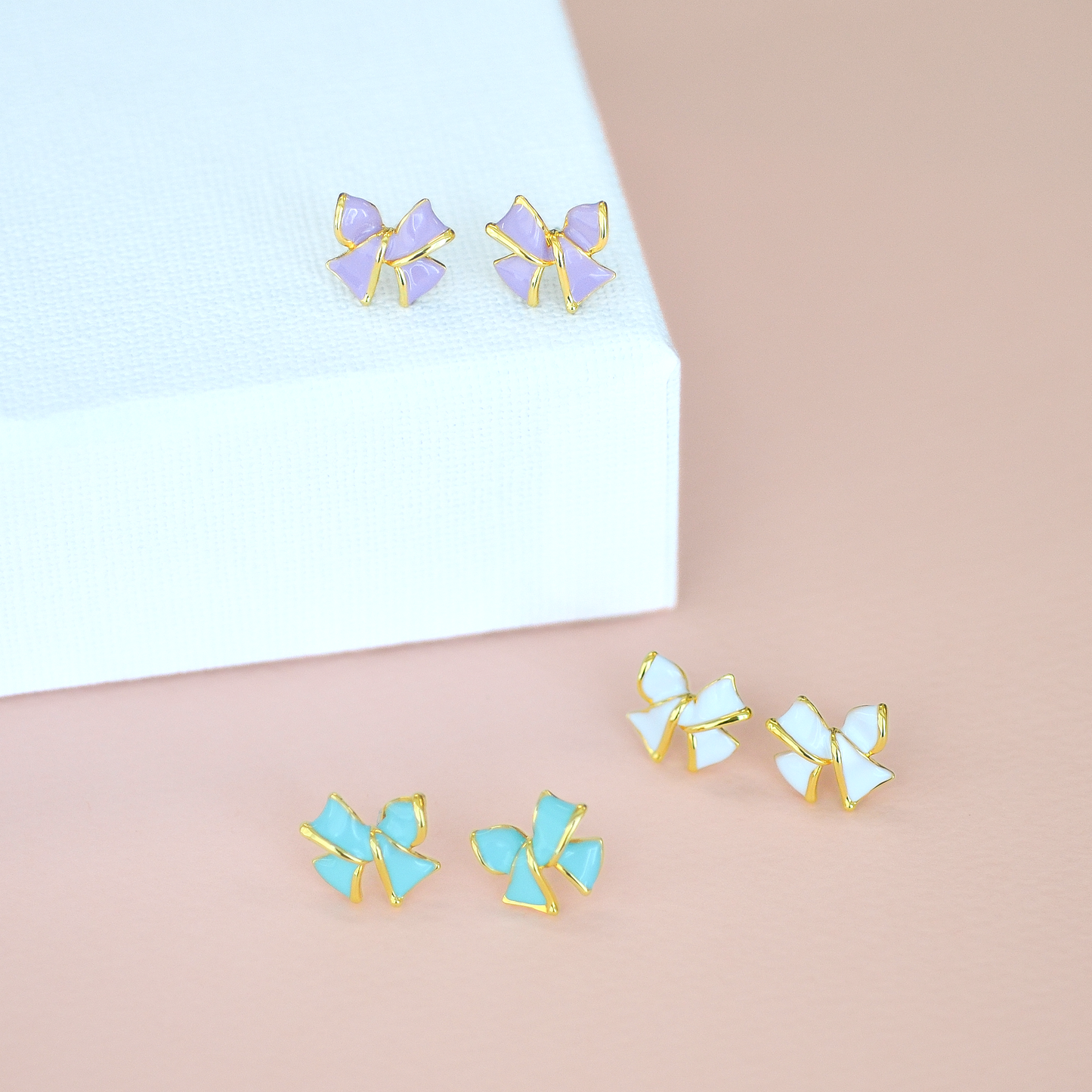 Lovely Pastel Bow Studs