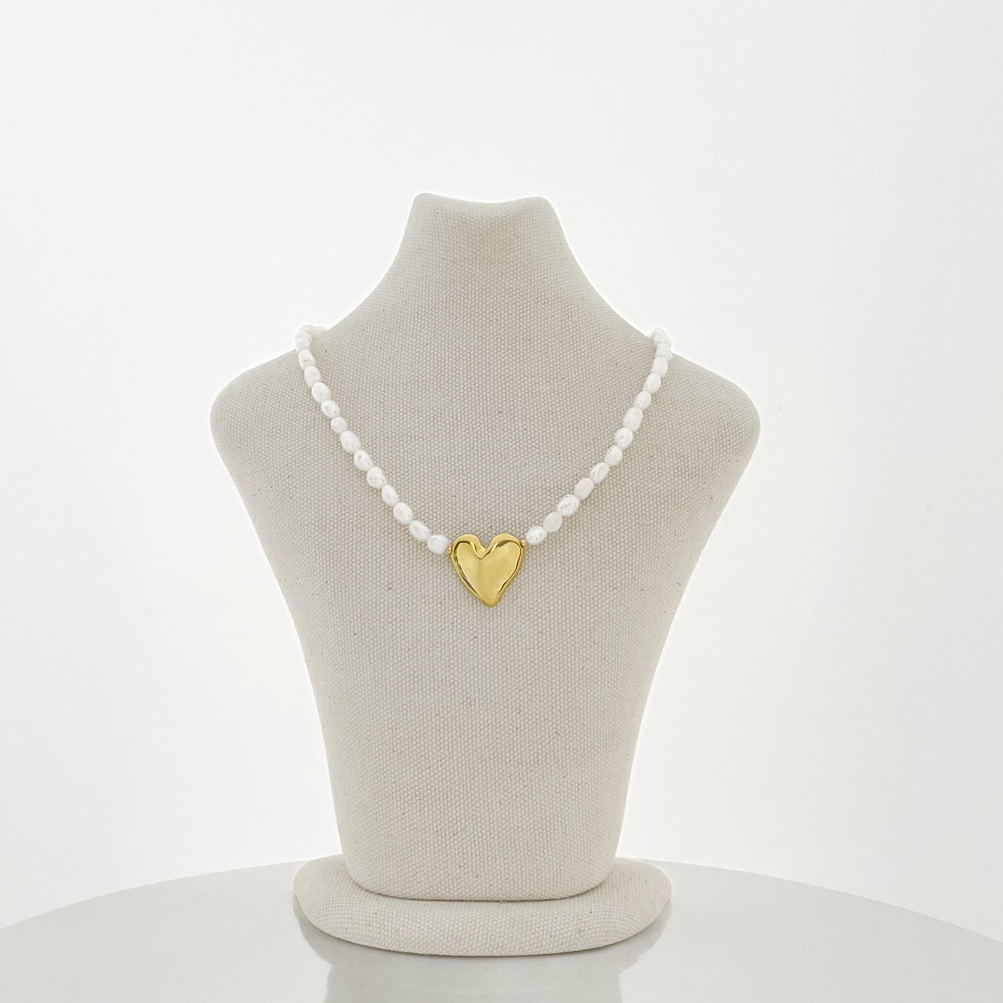 Fresh-water Pearl Heart Necklace