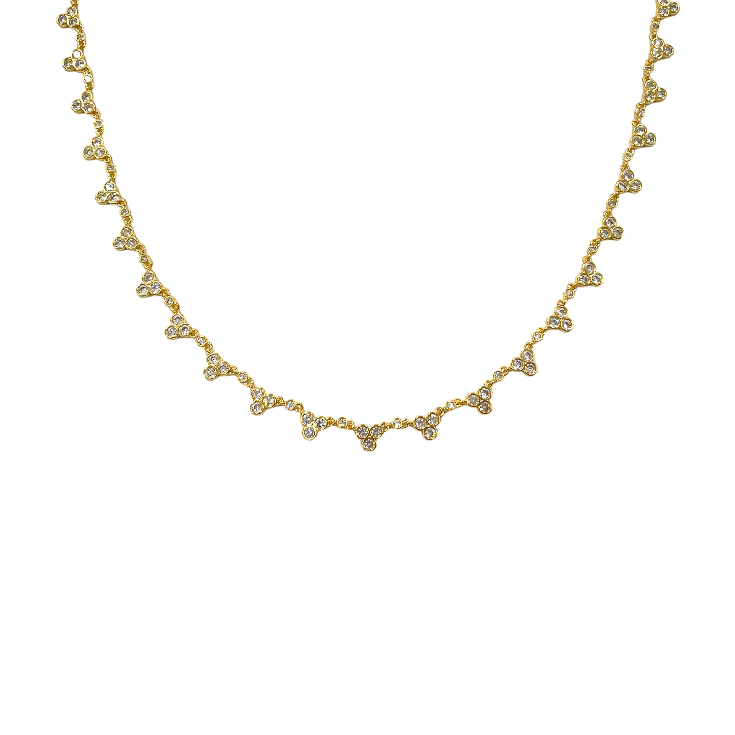Triangle CZ Pattern Necklace