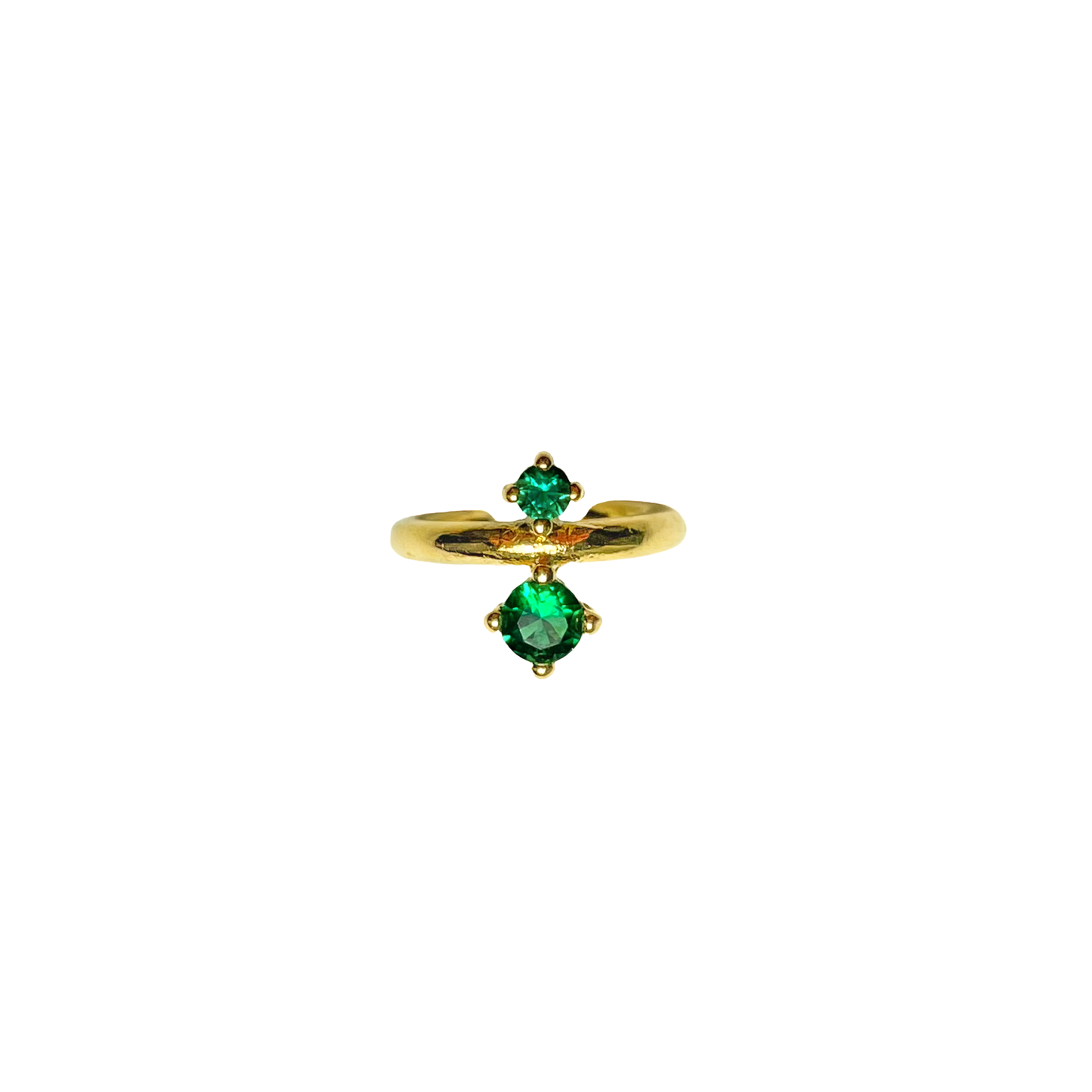 Duo Green CZ Ear Cuff