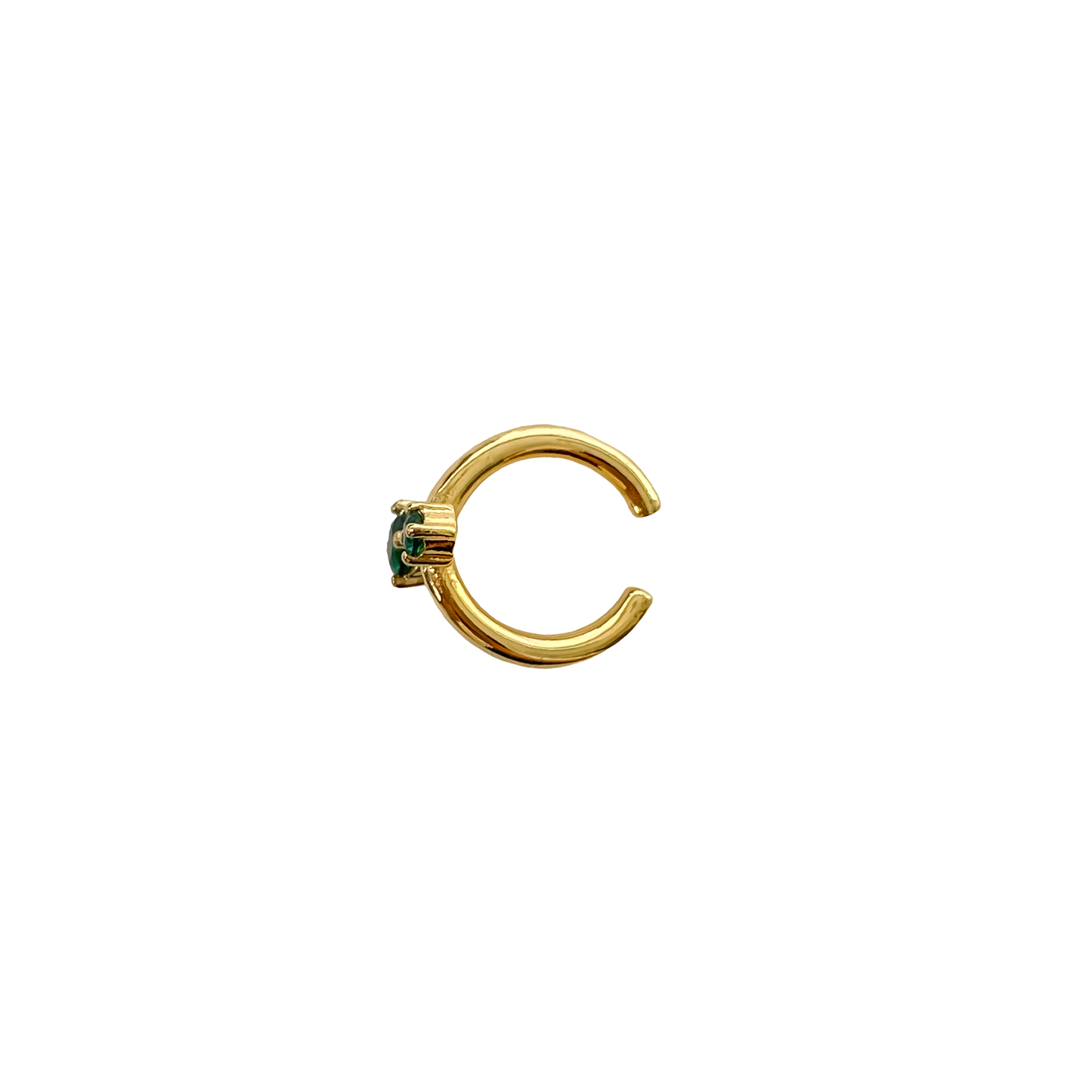 Duo Green CZ Ear Cuff
