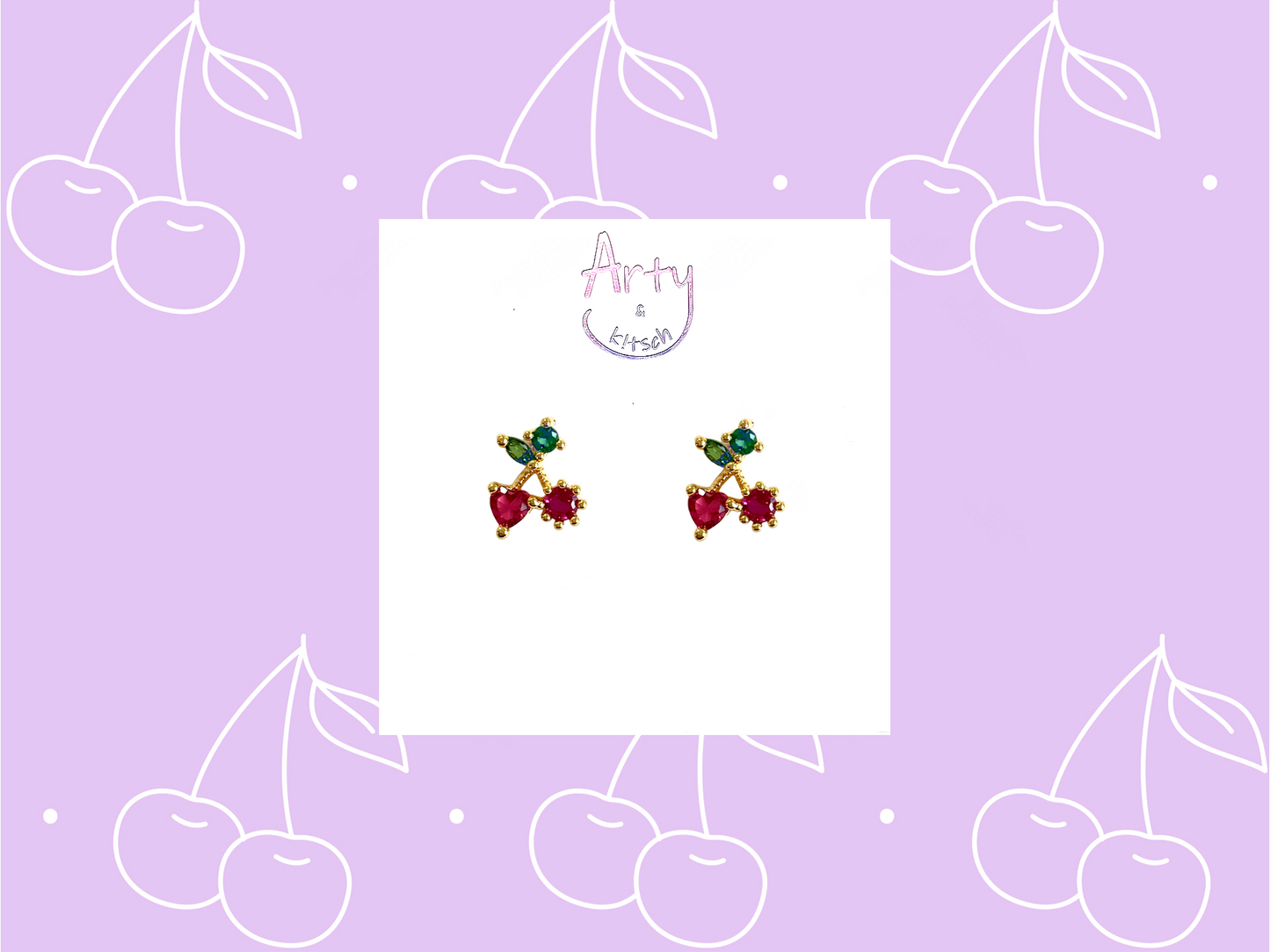 Petit Cherry Studs