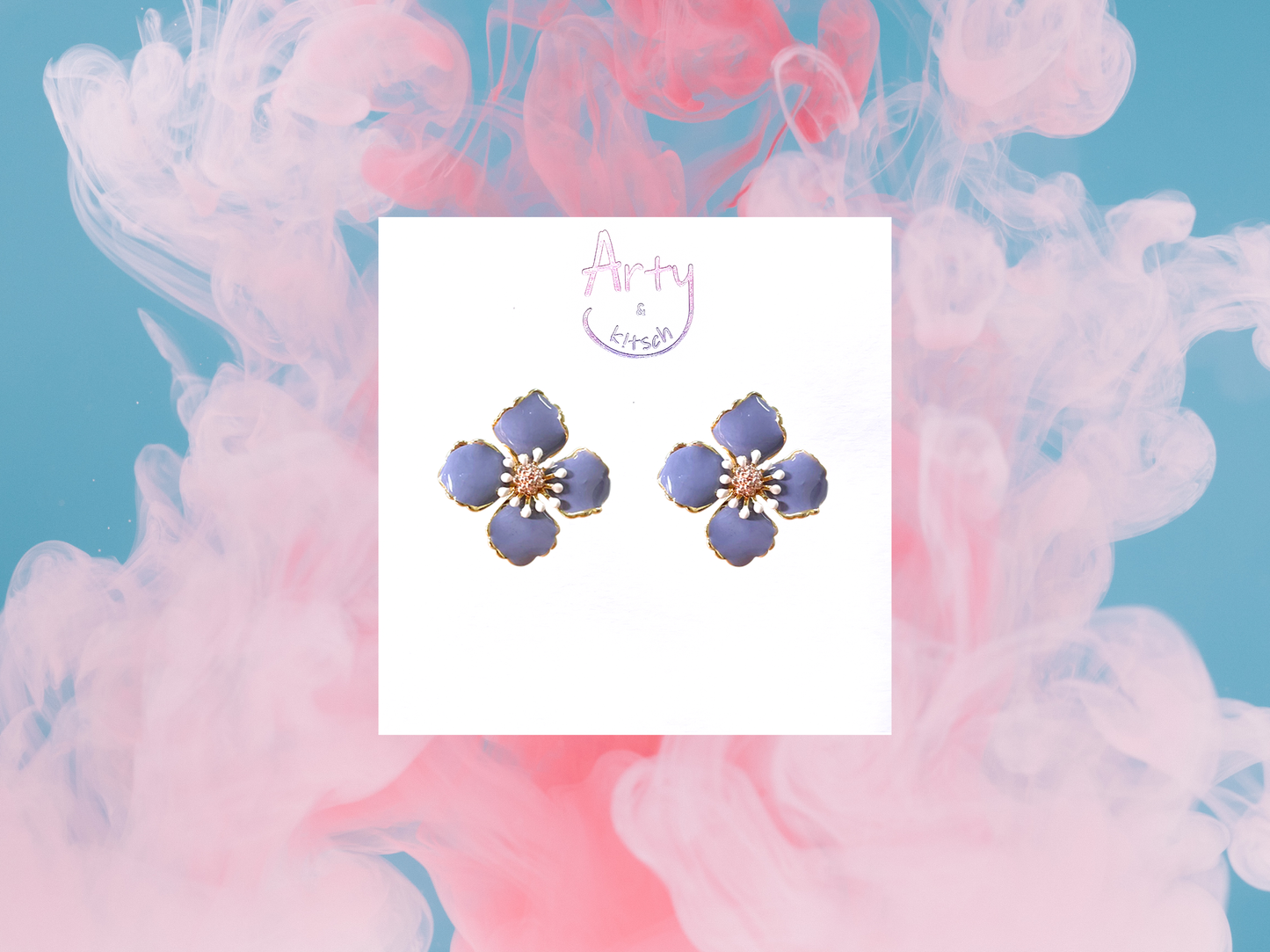 Four Petals Flower Earrings