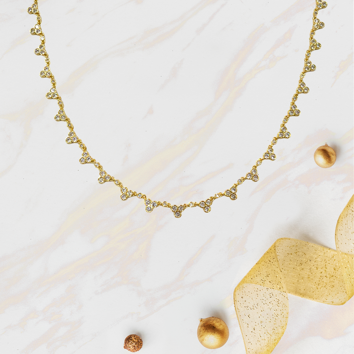 Triangle CZ Pattern Necklace