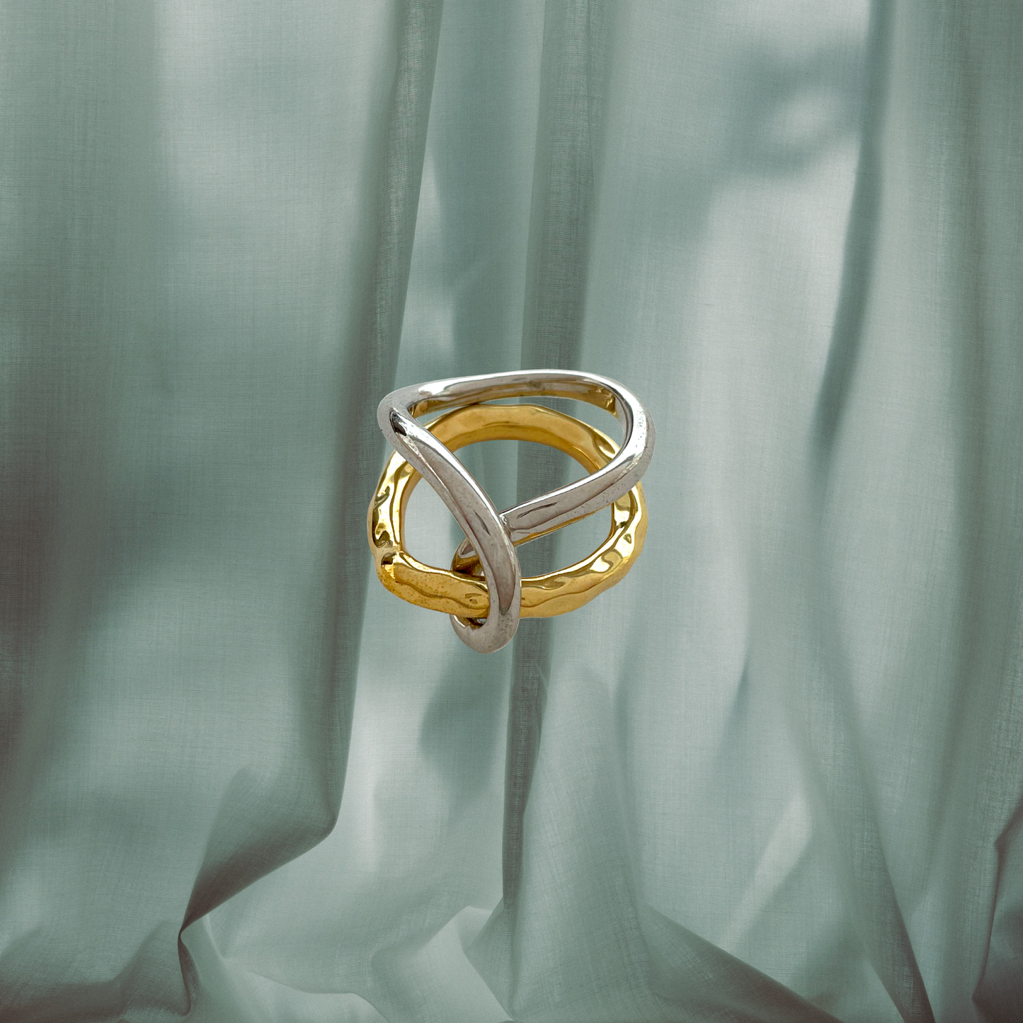 Two-Tone Infinity Ring