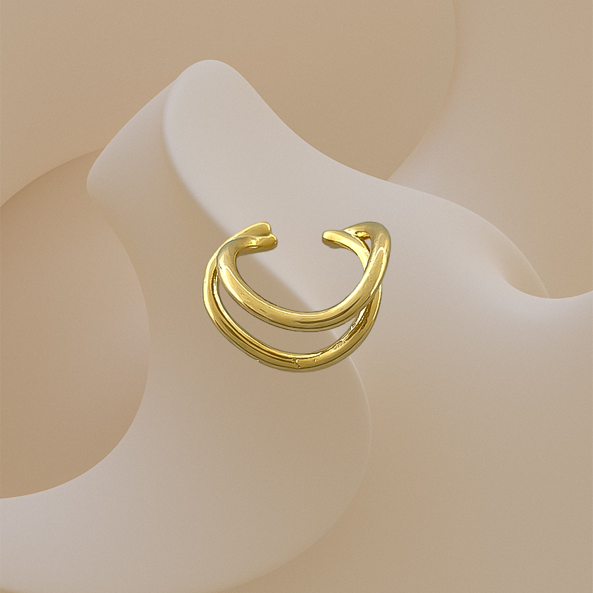 Sleek Duo Line Ear Cuff