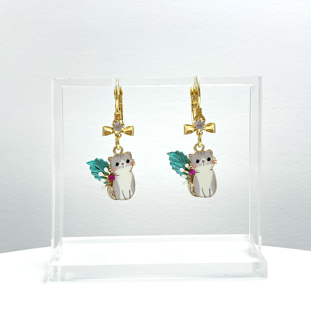 Cat Huggie Earrings