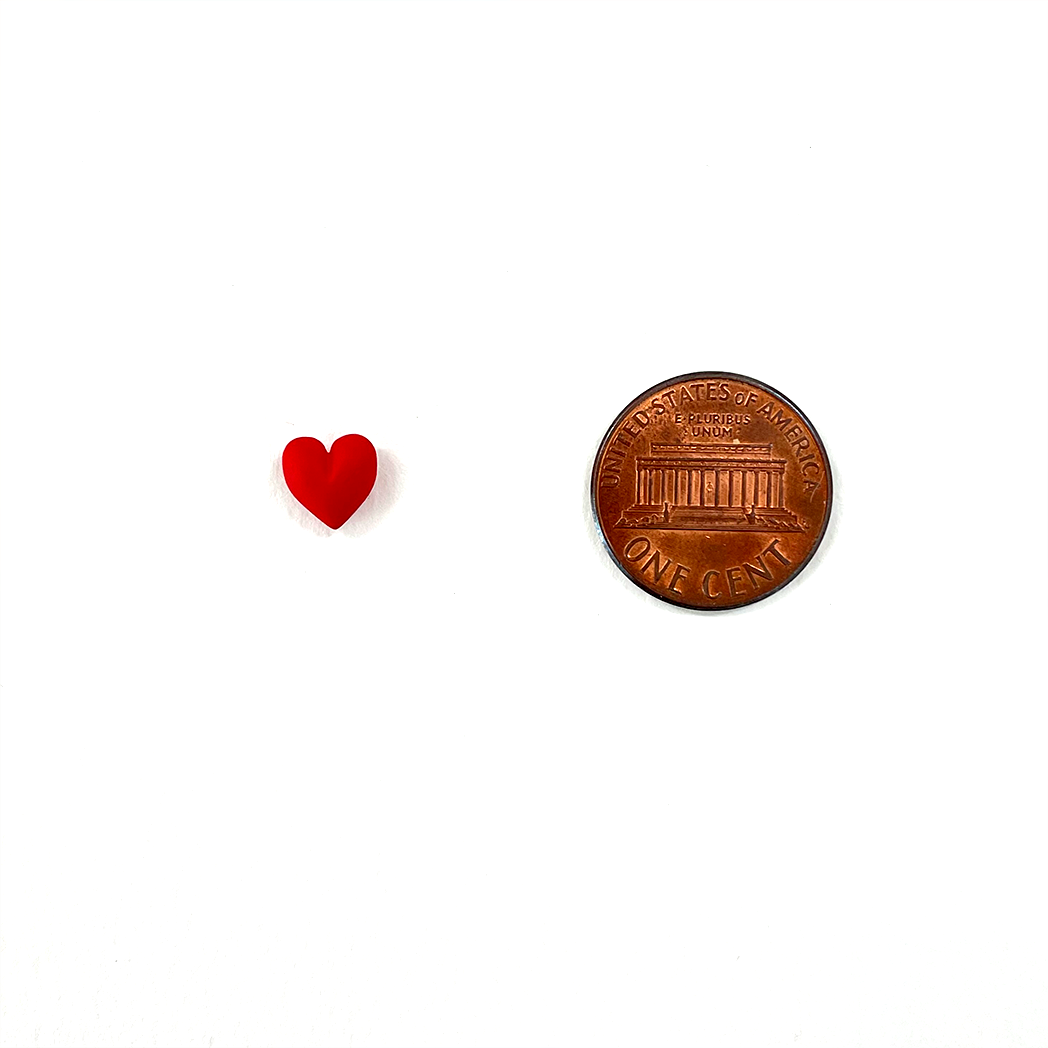 Petit Matte-Finish Heart Studs