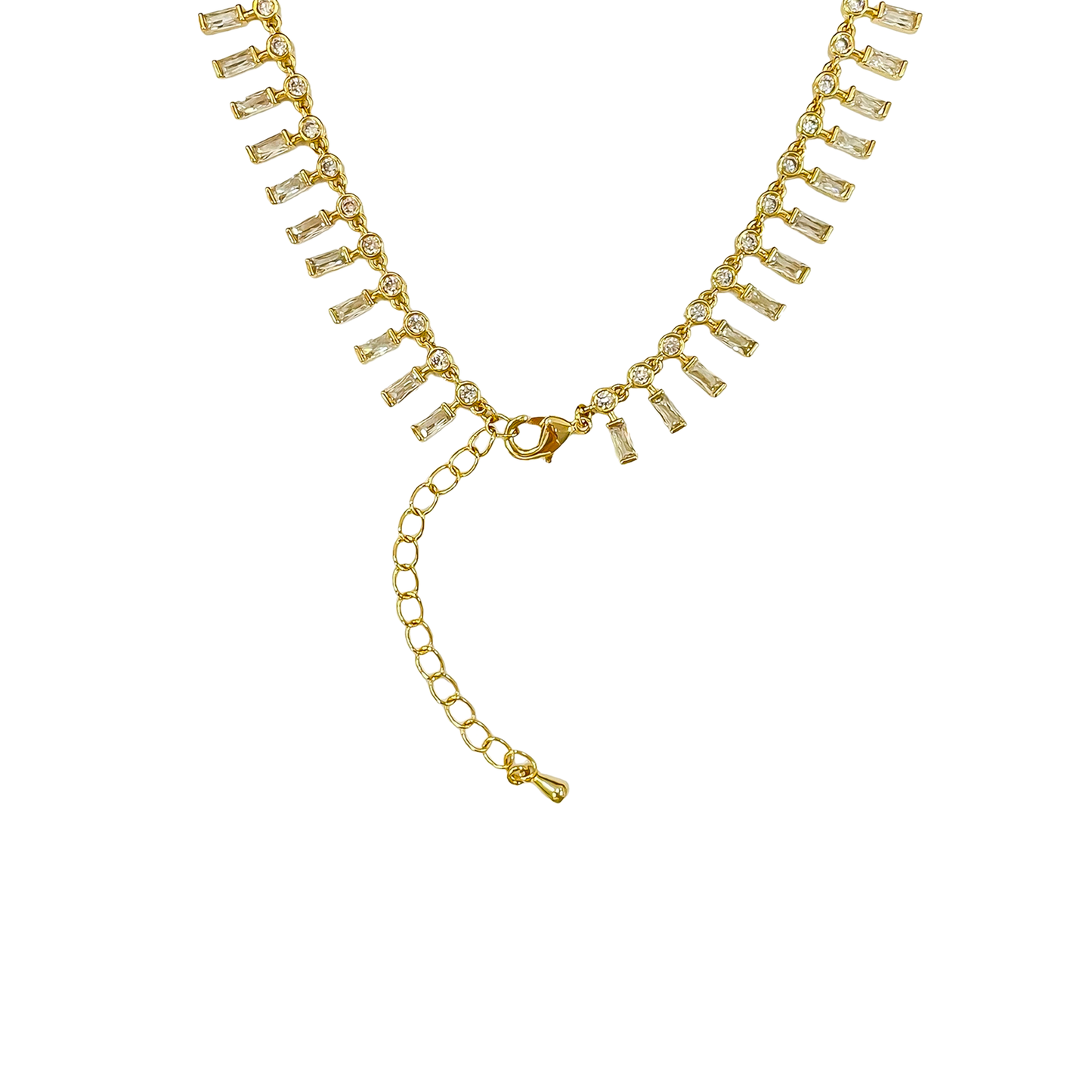 Baguette CZ Statement Necklace