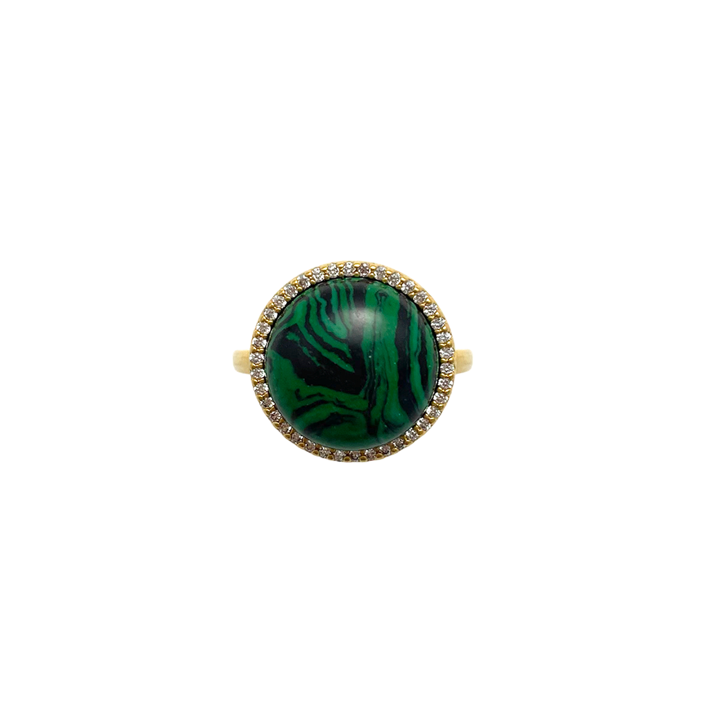 Bold Malachite Ring