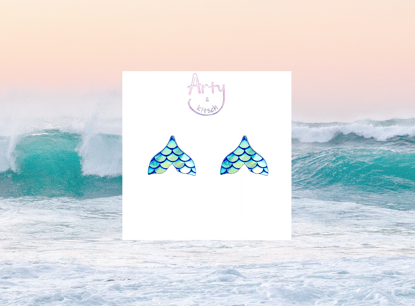 Gleaming Mermaid Tail Studs