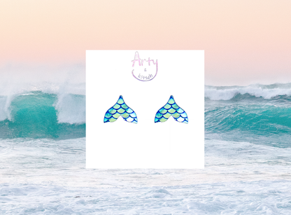 Gleaming Mermaid Tail Studs