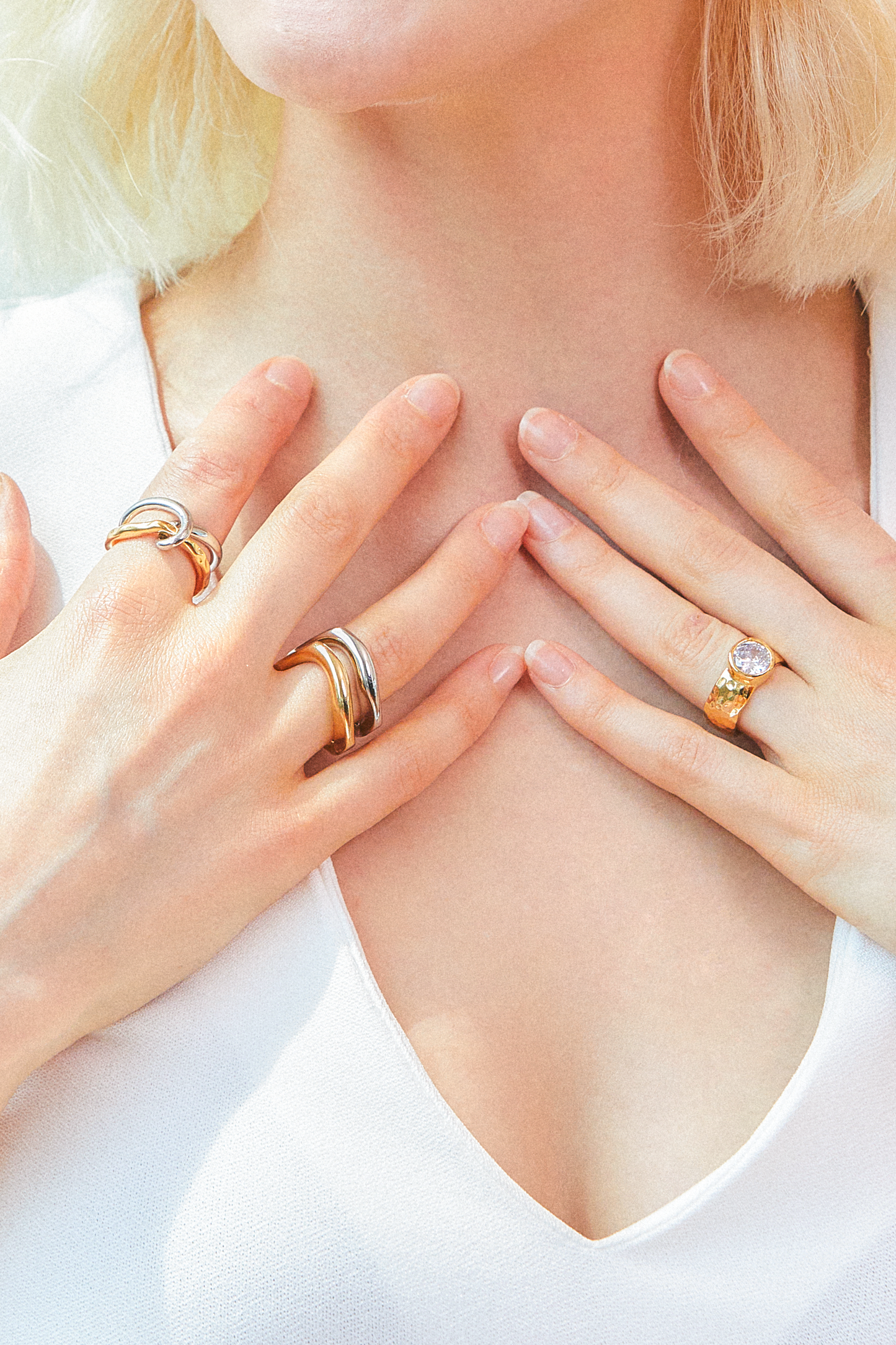 Two-Tone Infinity Ring