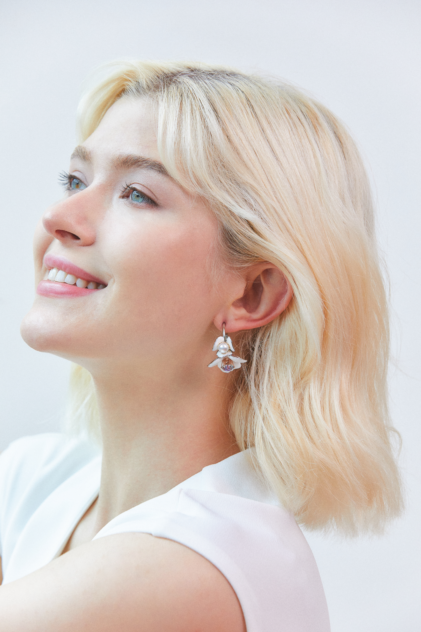 Flower Hoop Earrings