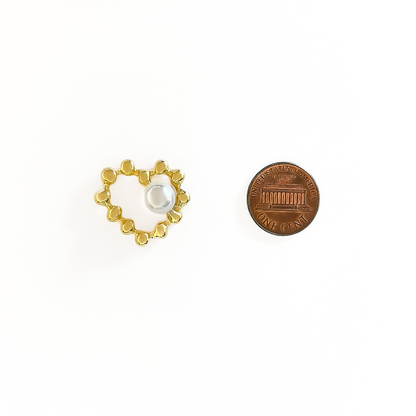 Pearl Point Heart Studs