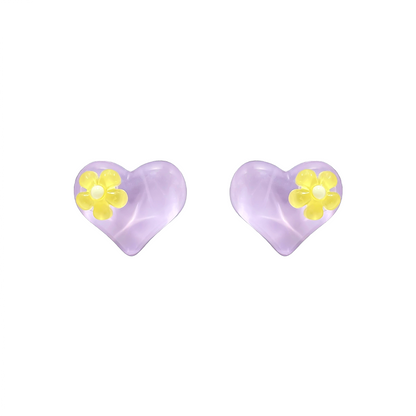 Blossom Heart Studs