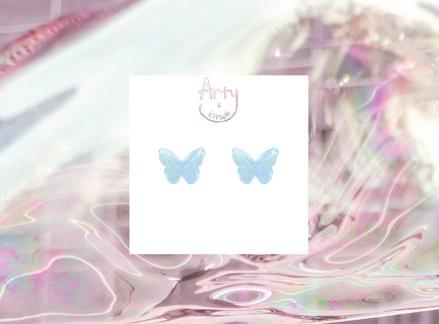 Glossy Butterfly Studs