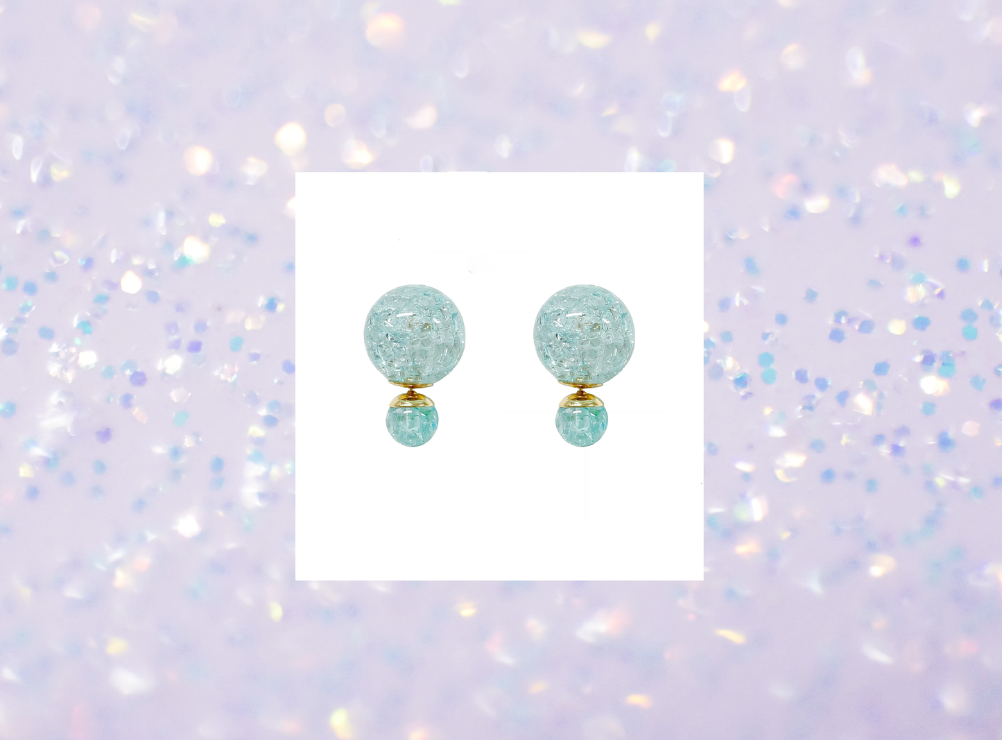 Gleaming Crystal Ball Ear Jackets