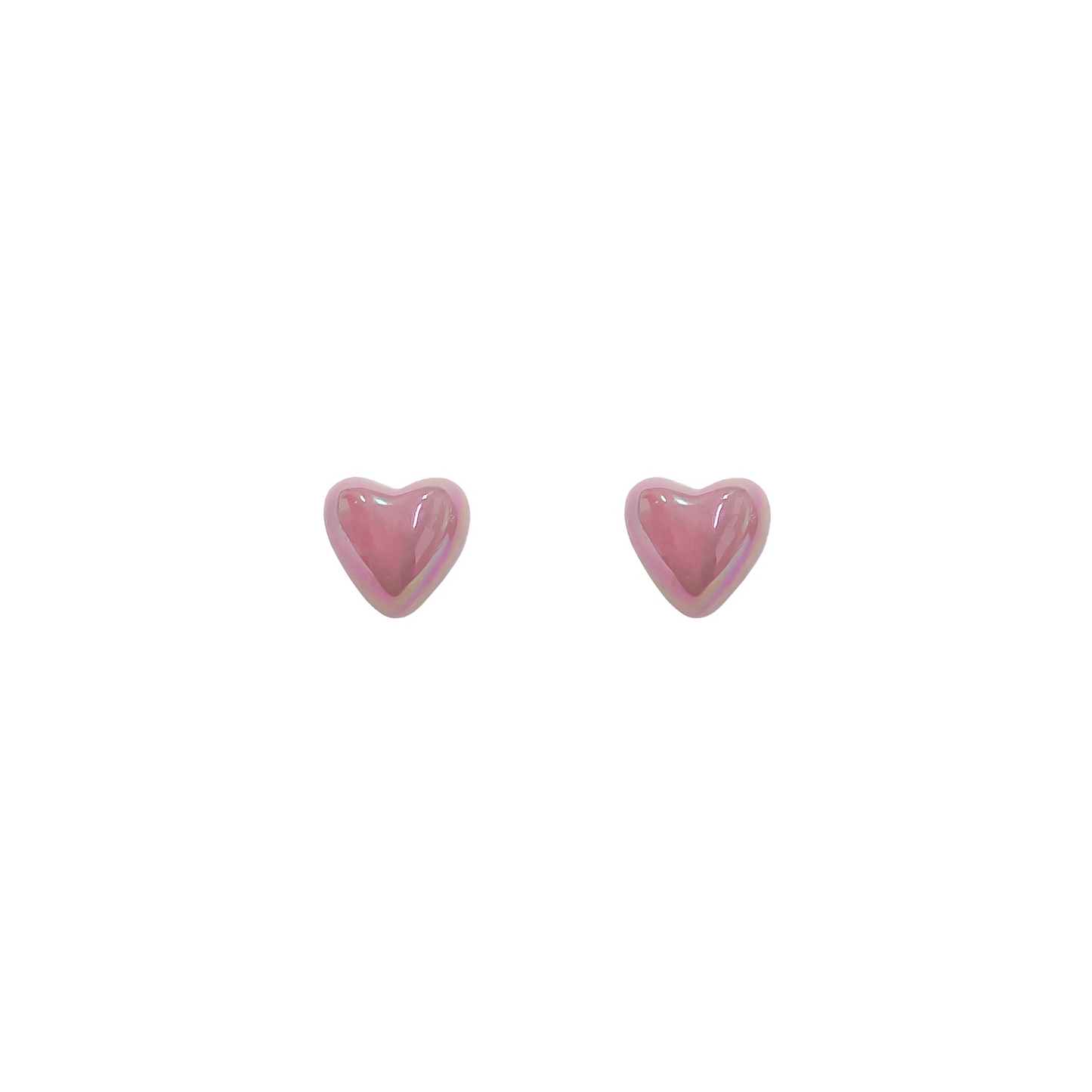 Glossy Pop Heart Studs