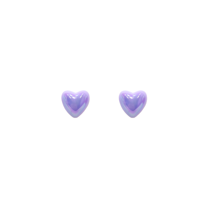 Glossy Pop Heart Studs