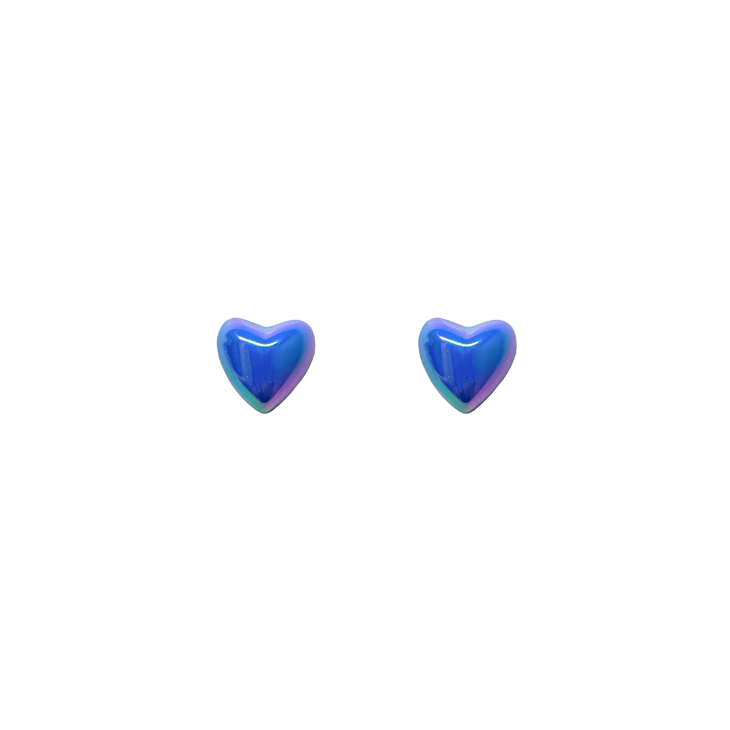 Glossy Pop Heart Studs