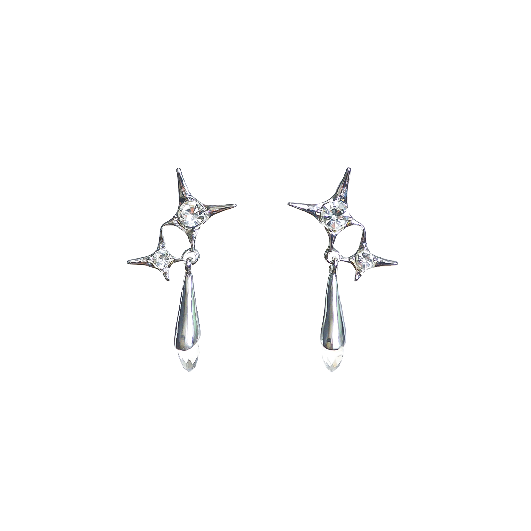 Double CZ Stella Drop Earrings