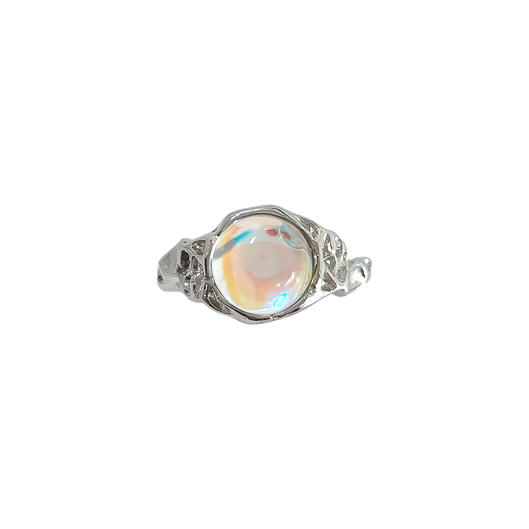 Clear Aurora Circle Ring