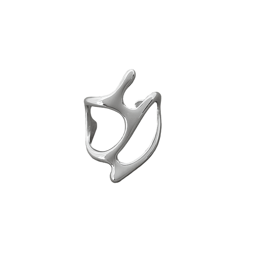 Unique Fluid Silver Ring