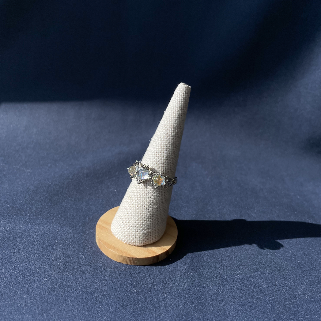 Three Moonstone Ring