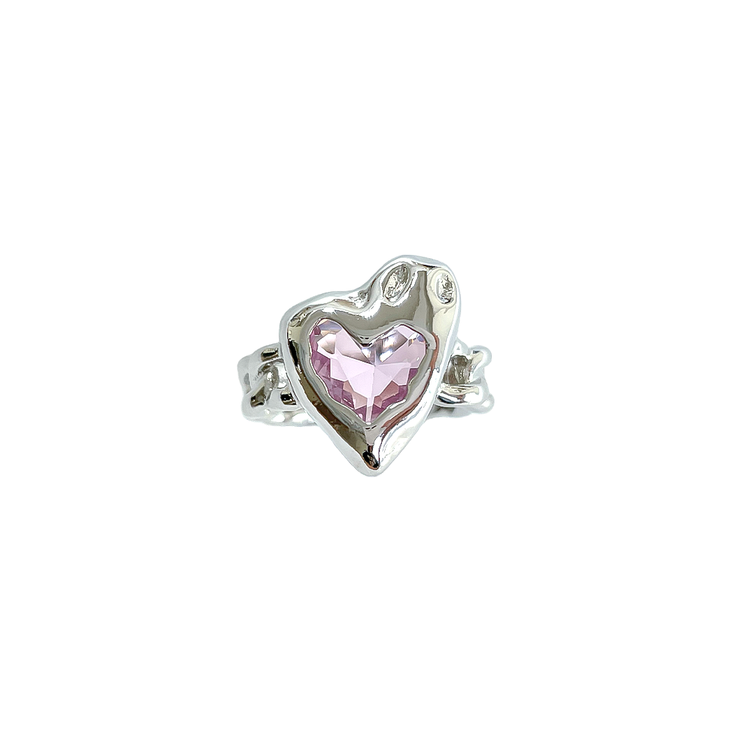 Chunky Heart Chain Ring