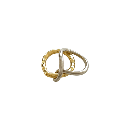 Two-Tone Infinity Ring