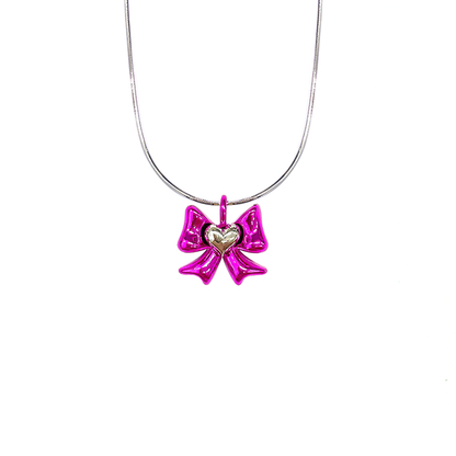 Neon Bow Necklace