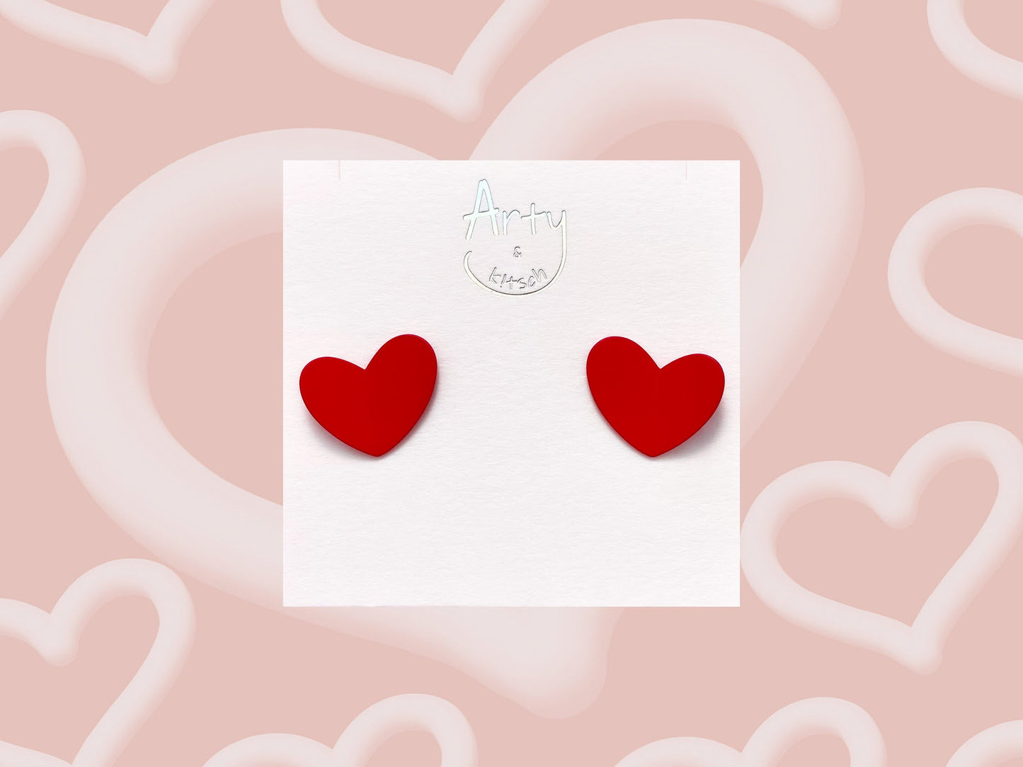 Folded Heart Earrings