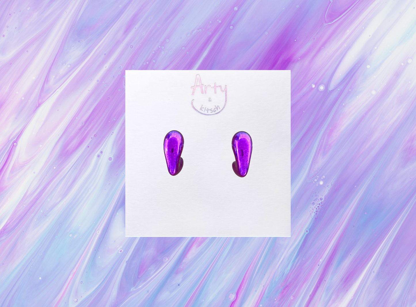 Neon Side Heart Earrings