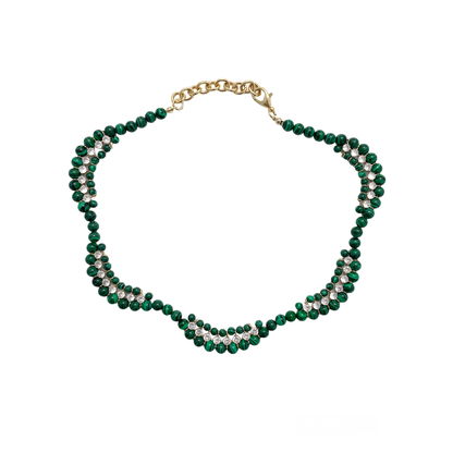 Malachite Wave Statement Necklace