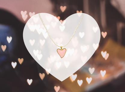 Heart Pendant Pearl Necklace