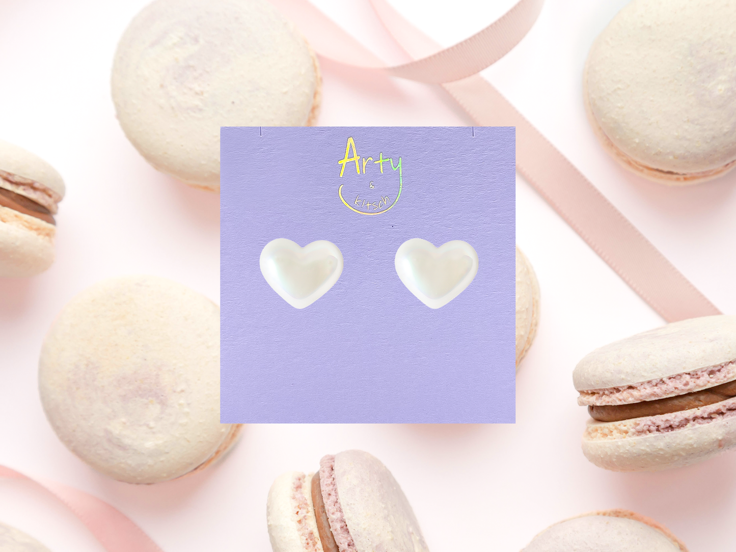 Aurora Bubble Heart Studs